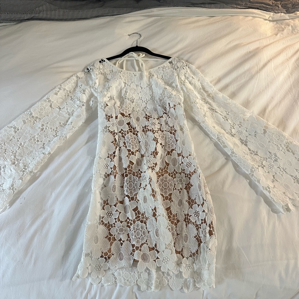 NWT Free People x Rumor Remi White Lace Mini Dress